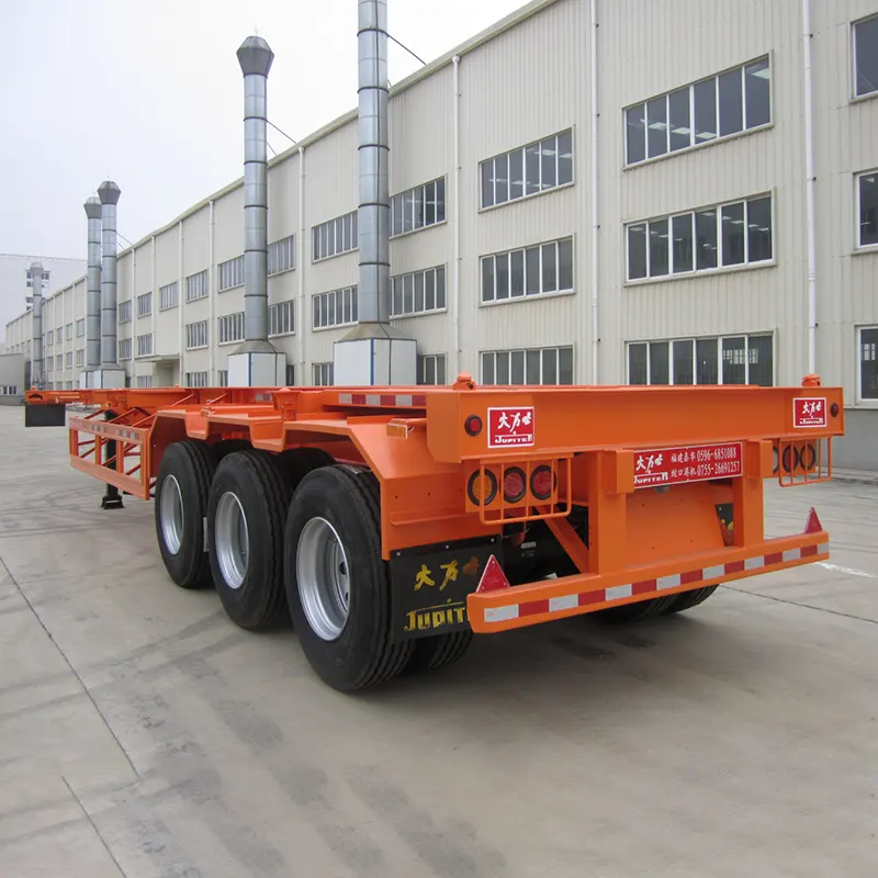 40ft 3-axle Skeleton Semi Trailer dengan Bpw 13t Axle