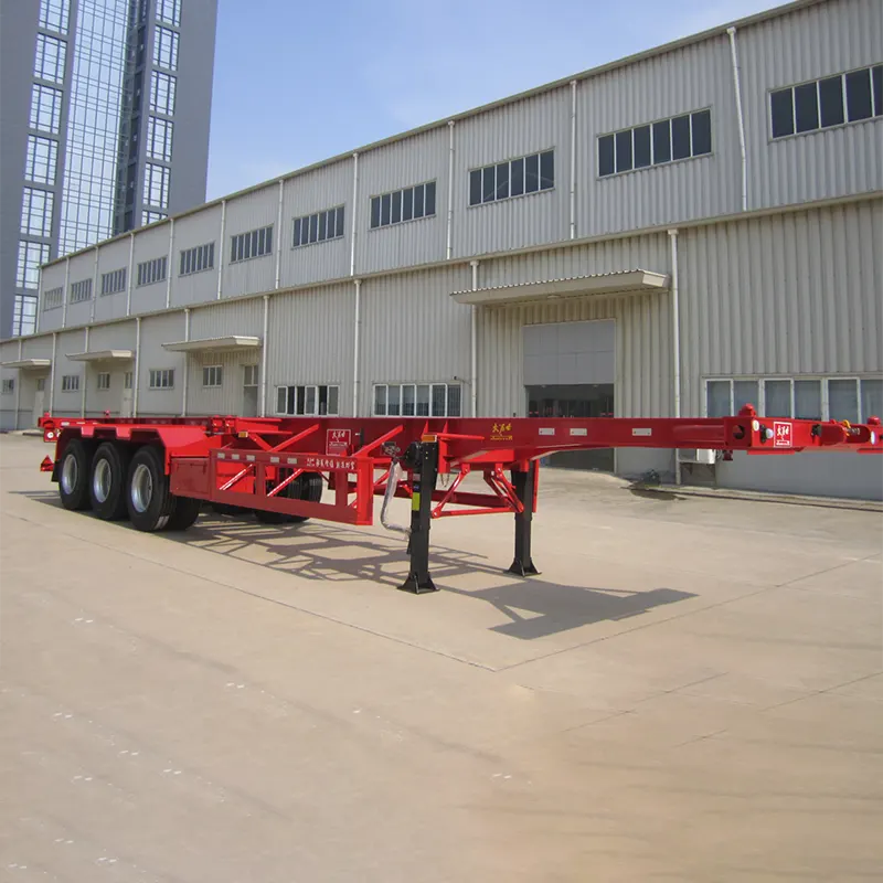 40ft 3-axle skeleton semi trailer dengan JOST 2 inch King Pin