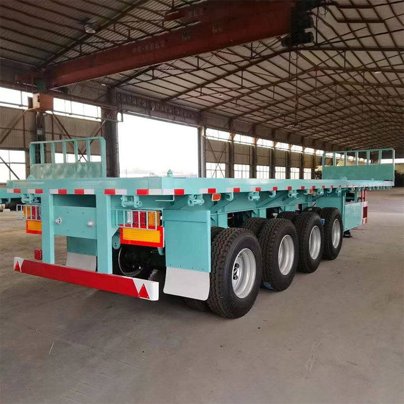 Trailer semi flatbed 4 gandar 40 kaki dengan gandar BPW 13T