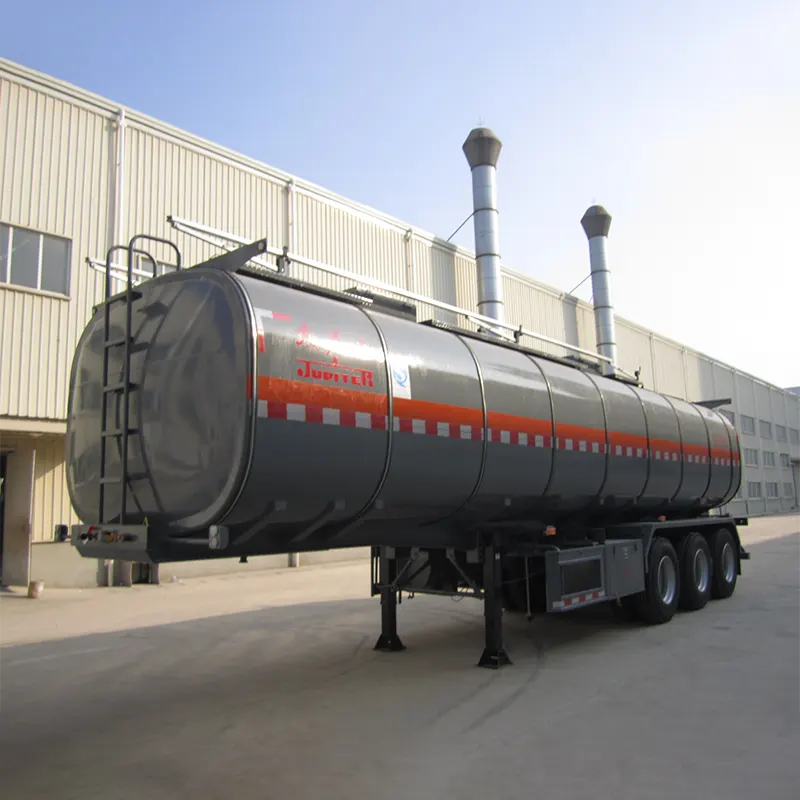 45cbm 45000l Carbon Steel Oil Tanker Semi Trailer dengan 5 Kompartemen