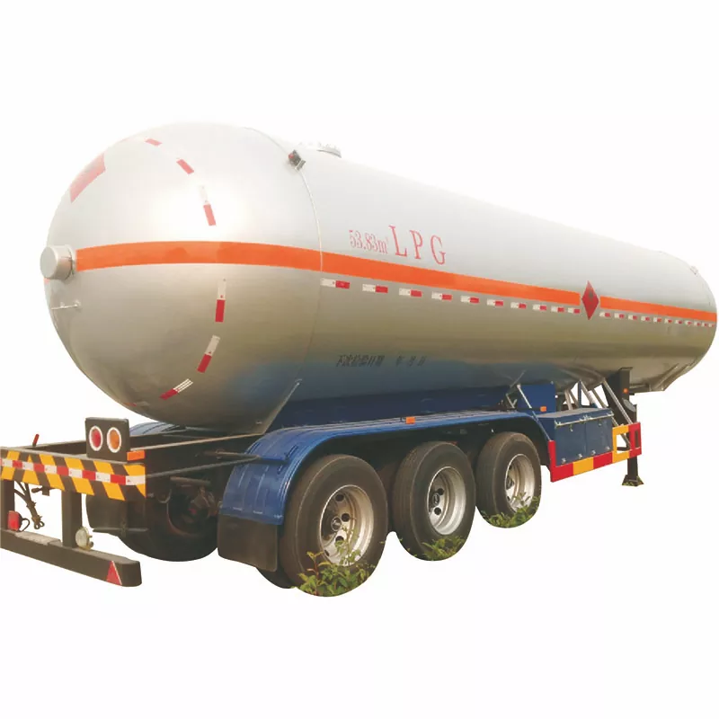 Semitrailer Tangki Lpg 3 Gandar 50cbm dengan Gandar Fuwa Kapasitas 50cbm