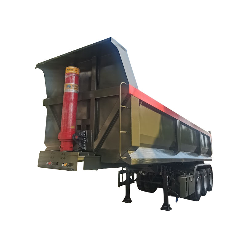 Tugas Berat 3 Gerak U Shape Dumper Semi Trailer Dengan Sistem Hidrolik Hyva Gandar Fuwa