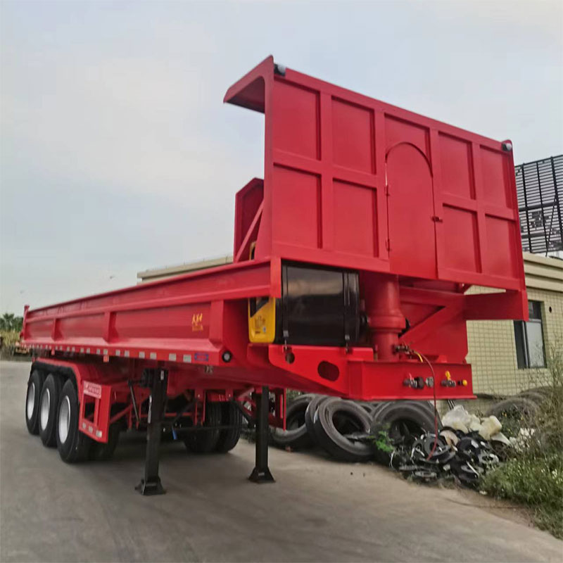 Trailer Semi Body Dump Bentuk U Tugas Berat dengan kapasitas 60-80 ton