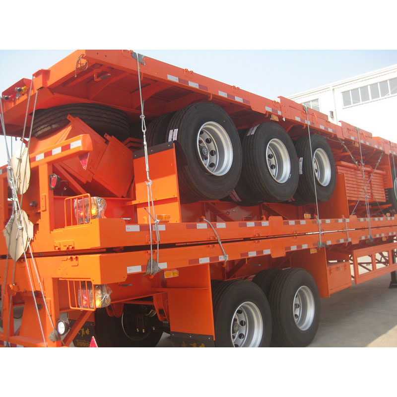 Tanzania tipe 40ft 3 as roda eksportir pemasok produsen semi trailer flatbed